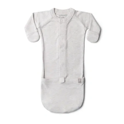 Goumikids Goumi 24 Hour Convertible Sleeper Baby Gown In Storm Gray