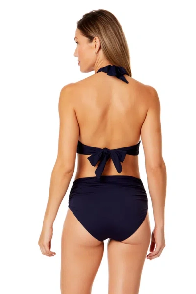 Anne Cole Halter Bikini Top In Navy