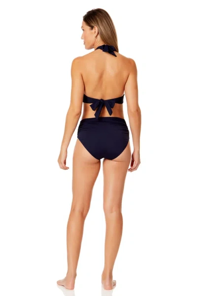 Anne Cole Halter Bikini Top In Navy