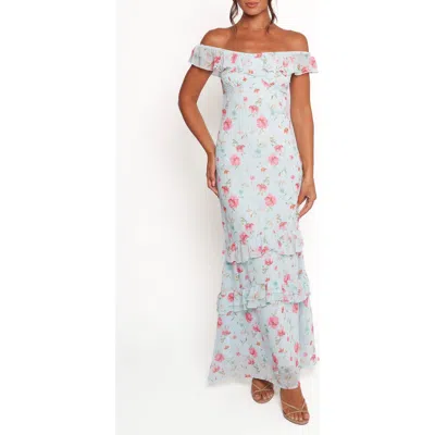 Petal And Pup Petal & Pup Irelynn Off The Shoulder Maxi Dress In Blue