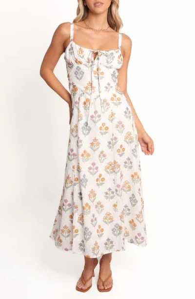 Petal And Pup Petal & Pup Lorelei Floral Embroidered Maxi Sundress In Brown