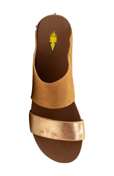 Volatile Campfire Two-strap Sandal In Cognac