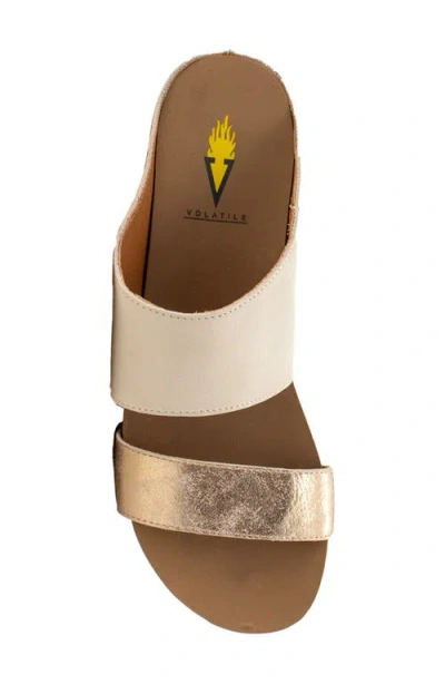 Volatile Campfire Two-strap Sandal In Ivory
