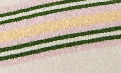 Reformation Campbell Cotton Polo Sweater In Fior Di Latte Multi Stripe