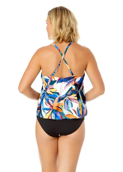 Anne Cole Riviera Floral Easy Triangle Tankini Swim Top In Multi