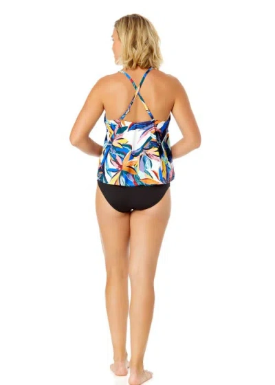 Anne Cole Riviera Floral Easy Triangle Tankini Swim Top In Multi