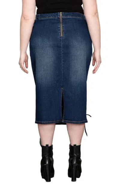 Standards & Practices High Waist Denim Pencil Skirt In Bermuda