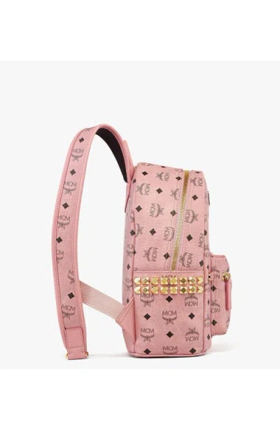 Mcm Mini Stark Side Studs Backpack In Pink