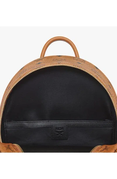 Mcm Mini Stark Side Studs Backpack In Brown