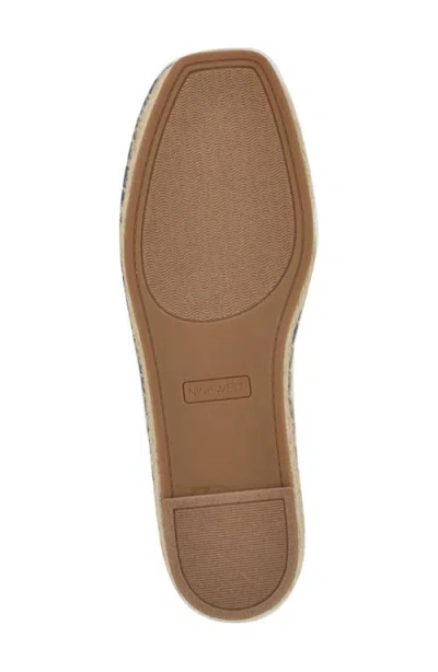 Nine West Rorie Espadrille Womens Blue Woven Slip On Flats Shoes Gal1957 In Medium Blue