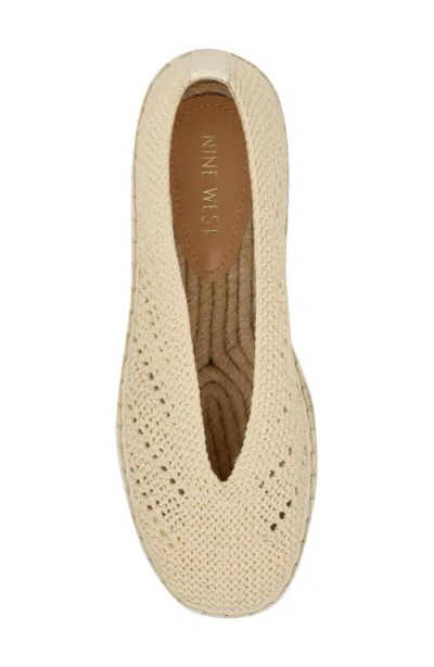 Nine West Women's Rorie Woven Slip-on Espadrille Flats In Ivory