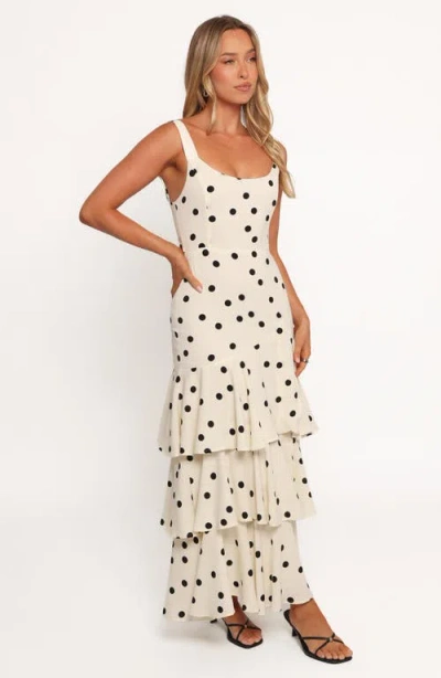 Petal And Pup Petal & Pup Mabel Polka Dot Tiered Maxi Sundress In Multi