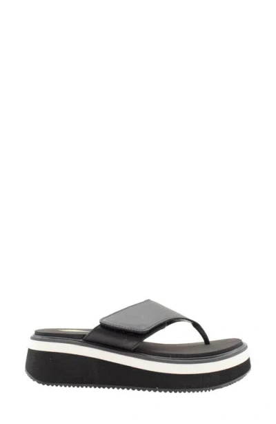 Volatile Shitake Platform Wedge Sandal In Black