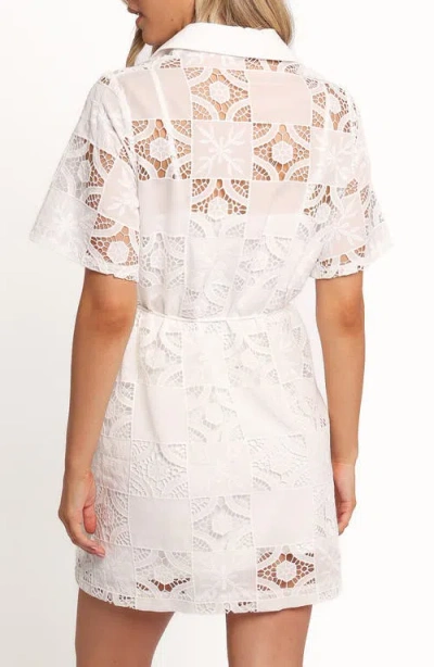 Petal And Pup Petal & Pup Lucinda Embroidered Mini Shirtdress In White