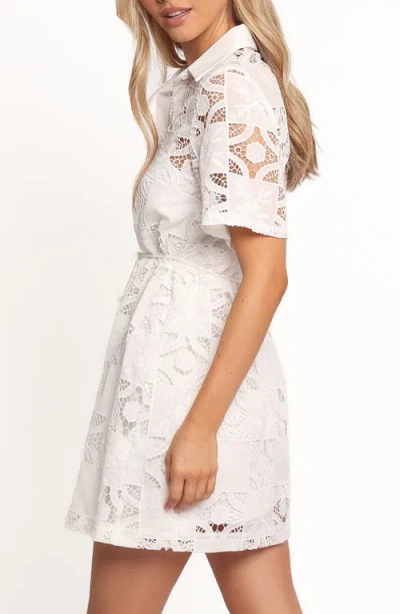 Petal And Pup Petal & Pup Lucinda Embroidered Mini Shirtdress In White