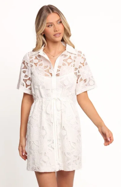 Petal And Pup Petal & Pup Lucinda Embroidered Mini Shirtdress In White