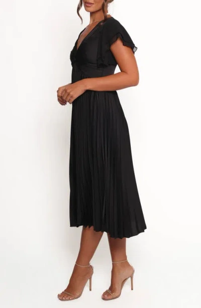 Petal And Pup Petal & Pup Nova Flutter Sleeve Midi Dress In Black