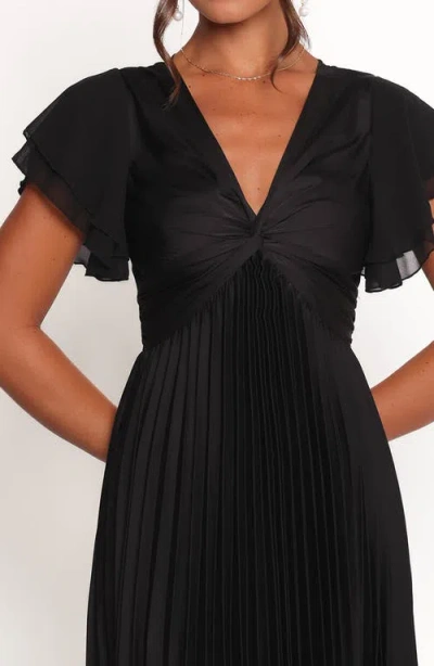 Petal And Pup Petal & Pup Nova Flutter Sleeve Midi Dress In Black