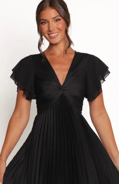 Petal And Pup Petal & Pup Nova Flutter Sleeve Midi Dress In Black