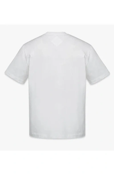 Mcm Interwoven Lettered Pocket T-shirt In White
