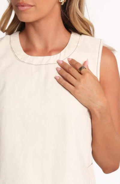 Petal And Pup Petal & Pup Levi Cotton Twill Tank In Neutral