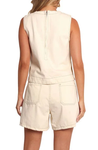 Petal And Pup Petal & Pup Levi Cotton Twill Tank In Neutral