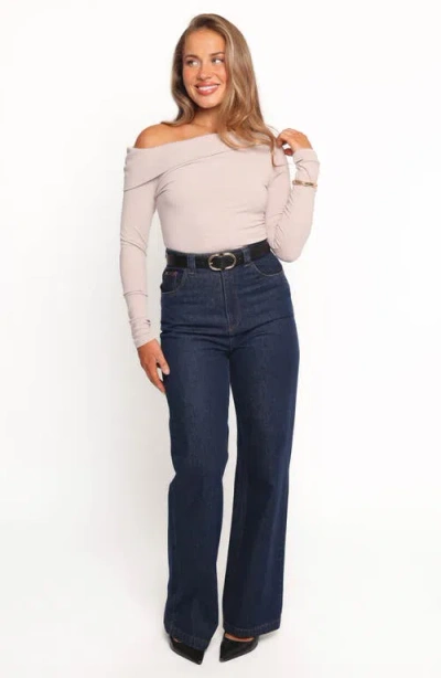 Petal And Pup Petal & Pup Liah One-shoulder Top In Neutral