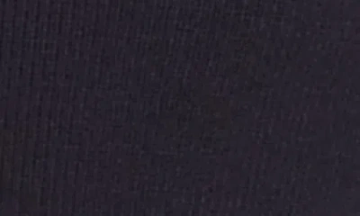 Karen Kane Contrast Trim Cardigan Sweater In Navy With Off White In Blue