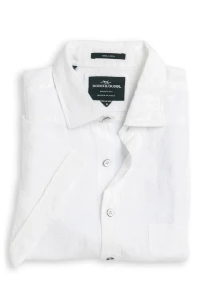 Rodd & Gunn Ellerslie Linen Textured Classic Fit Button-up Shirt In Snow