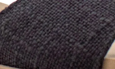 Volatile Porcini Ankle Strap Platform Sandal In Black Linen