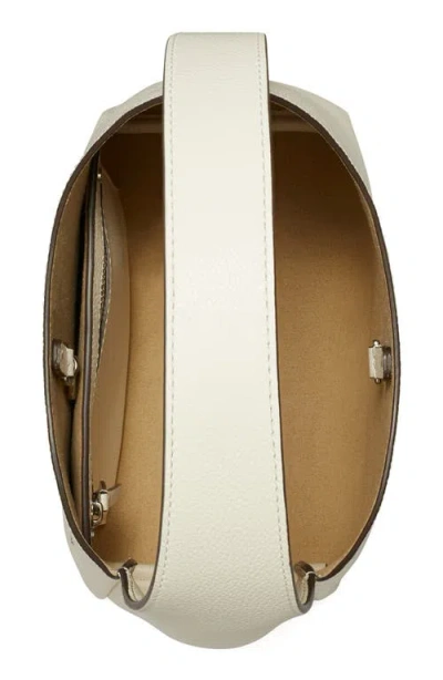Tory Burch Small Romy Pebble Leather Hobo Bag In Light Cream
