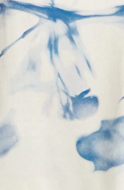 Lunya X Grace Dines Washable Silk Tee Shirt Pj Set Whispered Bloom Large