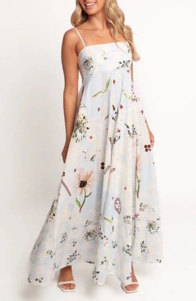 Petal And Pup Petal & Pup Emmeline Floral Maxi Dress In Blue
