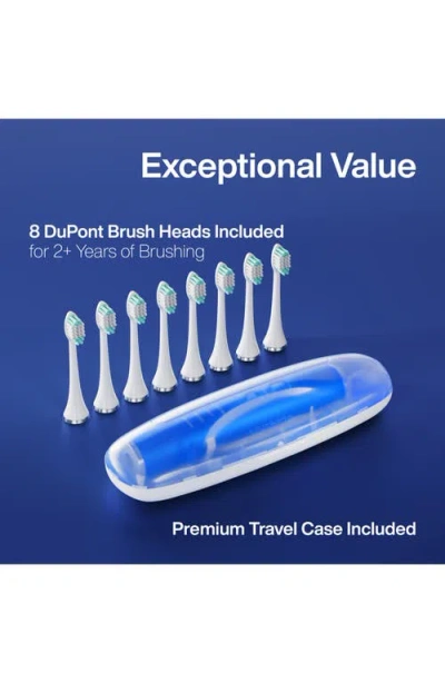 Aquasonic Vibe Series Charcoal Gray Ultrasonic Whitening Toothbrush With 8 Dupont Brush Heads & Trav In Sapphire Blue