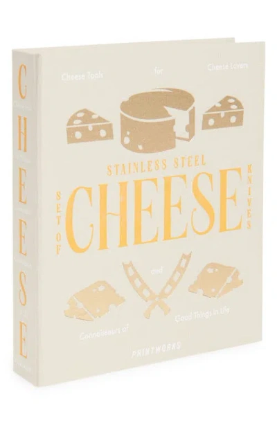 Printworks The Essentials Cheese Tools Gift Set In Beige/multi