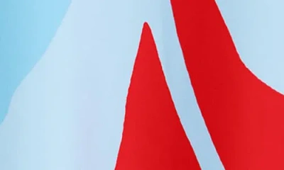 Significant Other Katy Abstract Floral Halter Neck Maxi Dress In Crimson Stencil