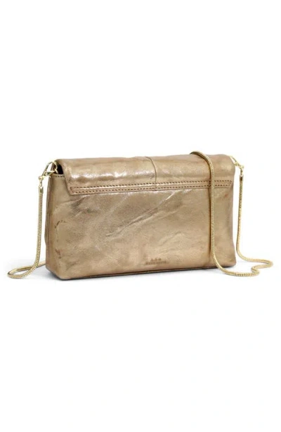 Alexis Bittar Molton Ruched Metallic Leather Crossbody Bag In Atq Gold