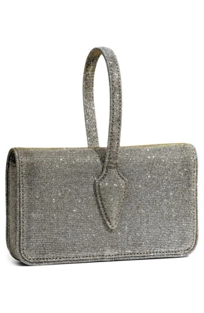 Alexis Bittar Lace Up Glitter Wristlet In Disco Gold