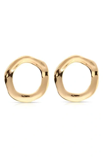 Ettika Open Circle Statement Earrings In Gold