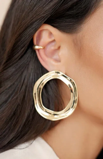 Ettika Open Circle Statement Earrings In Gold