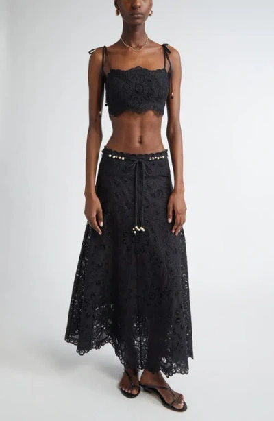 Zimmermann Rhiannon Embroidered Top In Black Paisley