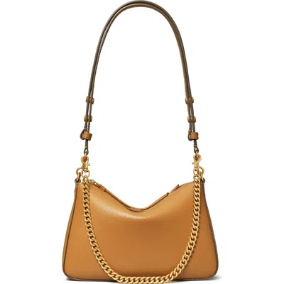 Tory Burch Small Perry Leather Shoulder Bag In Autumn Brown