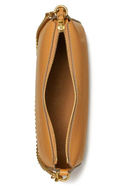 Tory Burch Small Perry Leather Shoulder Bag In Autumn Brown