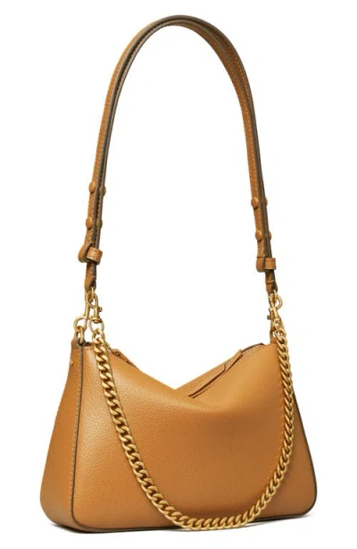 Tory Burch Small Perry Leather Shoulder Bag In Autumn Brown