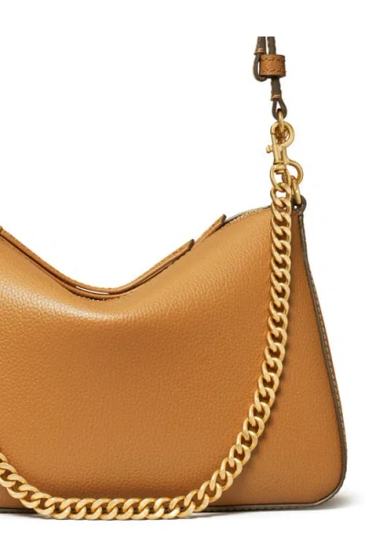 Tory Burch Small Perry Leather Shoulder Bag In Autumn Brown