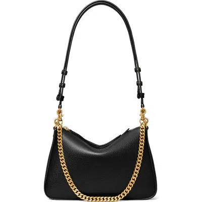 Tory Burch Perry Leather Shoulder Bag In Black
