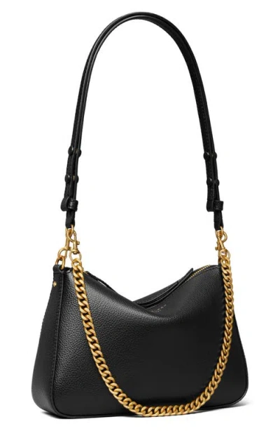 Tory Burch Perry Leather Shoulder Bag In Black