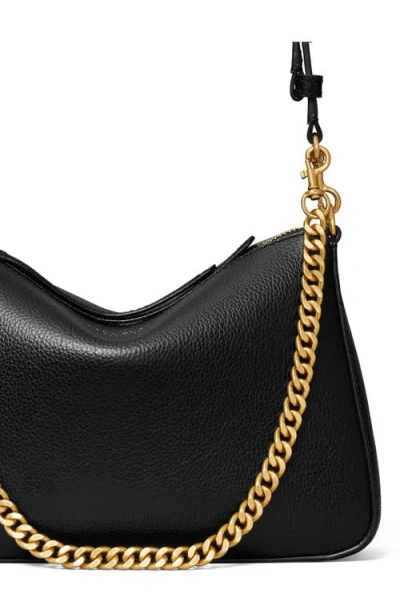 Tory Burch Perry Leather Shoulder Bag In Black