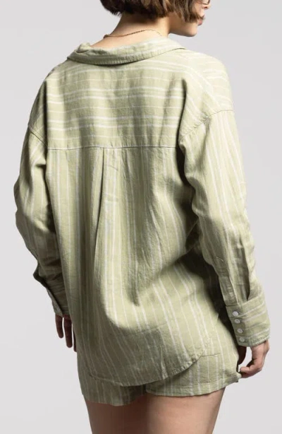 Weekend Los Angeles Maxime Linen Blend Button-up Shirt In Tea