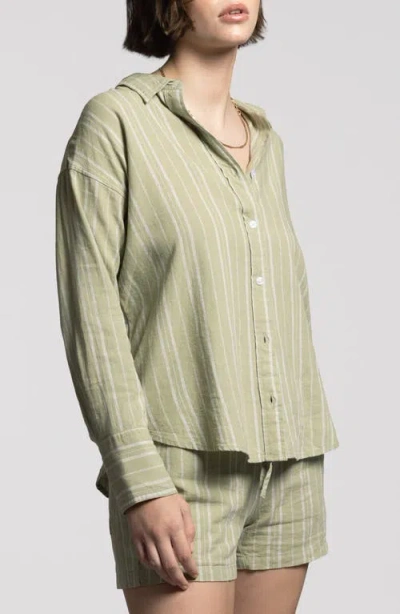 Weekend Los Angeles Maxime Linen Blend Button-up Shirt In Tea